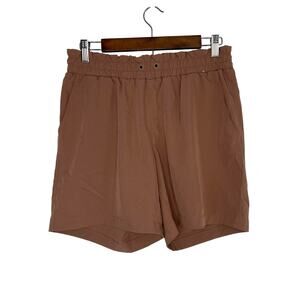 Mondetta shorts women's medium light weight deep mauve pink wide waist